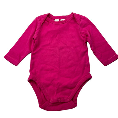Girls Dymples, pink cotton bodysuit / romper, EUC, size 00,  
