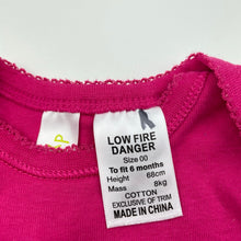 Load image into Gallery viewer, Girls Dymples, pink cotton bodysuit / romper, EUC, size 00,  