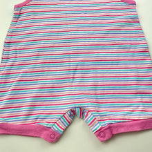 Load image into Gallery viewer, Girls NOW, striped cotton romper, GUC, size 00,  