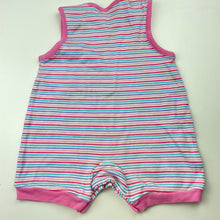 Load image into Gallery viewer, Girls NOW, striped cotton romper, GUC, size 00,  