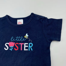Load image into Gallery viewer, Girls Ollies Place, navy cotton bodysuit / romper, GUC, size 1,  