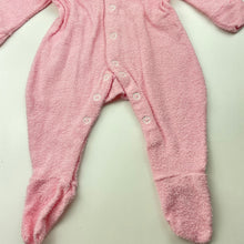 Load image into Gallery viewer, Girls pink, terry coverall / romper, GUC, size 00,  