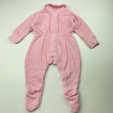 Load image into Gallery viewer, Girls pink, terry coverall / romper, GUC, size 00,  