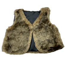 Load image into Gallery viewer, Girls lined, faux fur vest, two hook fasten, no labels, armpit to armpit: 27cm, EUC, size 1-2,  
