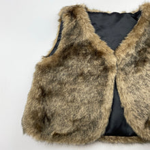 Load image into Gallery viewer, Girls lined, faux fur vest, two hook fasten, no labels, armpit to armpit: 27cm, EUC, size 1-2,  