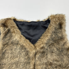 Load image into Gallery viewer, Girls lined, faux fur vest, two hook fasten, no labels, armpit to armpit: 27cm, EUC, size 1-2,  