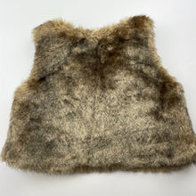 Load image into Gallery viewer, Girls lined, faux fur vest, two hook fasten, no labels, armpit to armpit: 27cm, EUC, size 1-2,  