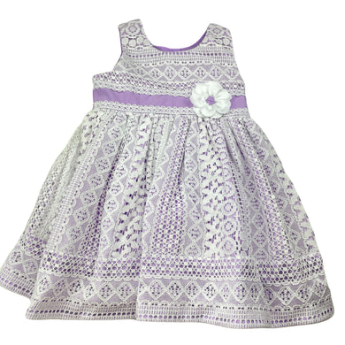 Girls Jona Michelle, lined lace party dress, EUC, size 1-2, L: 44cm