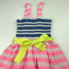 Load image into Gallery viewer, Girls Cotton On, striped summer dress, GUC, size 1, L: 55cm