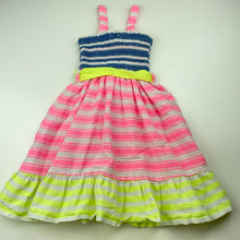 Load image into Gallery viewer, Girls Cotton On, striped summer dress, GUC, size 1, L: 55cm