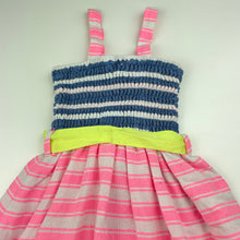 Load image into Gallery viewer, Girls Cotton On, striped summer dress, GUC, size 1, L: 55cm