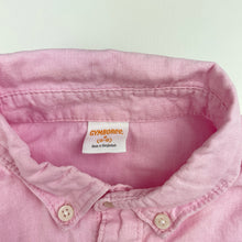 Load image into Gallery viewer, Boys Gymboree, pink linen / cotton long sleeve shirt, GUC, size 5-6,  