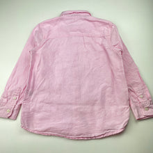 Load image into Gallery viewer, Boys Gymboree, pink linen / cotton long sleeve shirt, GUC, size 5-6,  
