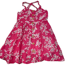 Load image into Gallery viewer, Girls Milkshake, lined floral cotton summer dress, GUC, size 4, L: 56cm