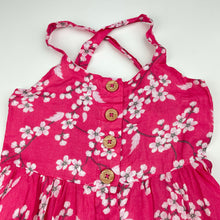 Load image into Gallery viewer, Girls Milkshake, lined floral cotton summer dress, GUC, size 4, L: 56cm