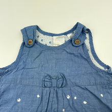 Load image into Gallery viewer, Girls H&amp;M, lined lightweight floral cotton dress, GUC, size 000, L: 35cm