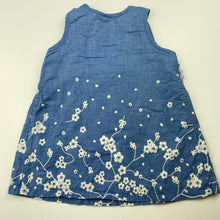 Load image into Gallery viewer, Girls H&amp;M, lined lightweight floral cotton dress, GUC, size 000, L: 35cm