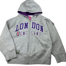 Load image into Gallery viewer, unisex GLOBAL FASHION LINKS, fleece lined zip hoodie sweater, pilling, FUC, size 7-8,  