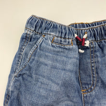 Load image into Gallery viewer, Boys blue, denim shorts, elasticated, no labels, W: 23.5cm across unstretched, GUC, size 2-3,  