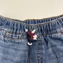 Load image into Gallery viewer, Boys blue, denim shorts, elasticated, no labels, W: 23.5cm across unstretched, GUC, size 2-3,  