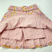 Load image into Gallery viewer, Girls Anko, floral cotton skirt, built-in shorts, elasticated, GUC, size 8,  