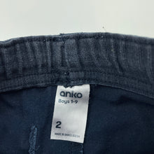 Load image into Gallery viewer, Boys Anko, blue stretch cotton shorts, drawcord, FUC, size 2,  