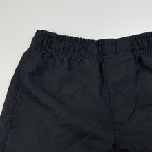 Load image into Gallery viewer, unisex School Zone, black lightweight shorts, elasticated, EUC, size 4,  