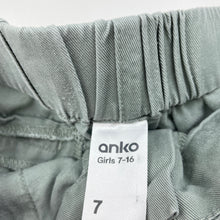 Load image into Gallery viewer, Girls Anko, sage lyocell shorts, elasticated, FUC, size 7,  