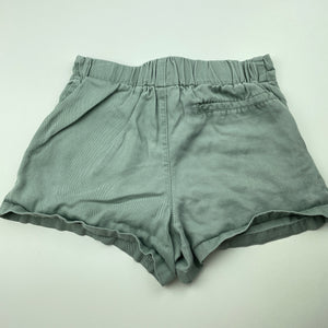 Girls Anko, sage lyocell shorts, elasticated, FUC, size 7,  