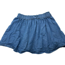 Load image into Gallery viewer, Girls Anko, chambray cotton skirt, elasticated, L: 30cm, GUC, size 6,  