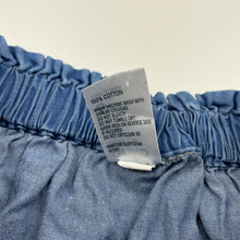 Load image into Gallery viewer, Girls Anko, chambray cotton skirt, elasticated, L: 30cm, GUC, size 6,  