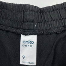 Load image into Gallery viewer, Girls Anko, black cotton shorts, elasticated, EUC, size 9,  