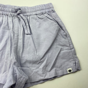 Girls Cotton On, lilac cotton shorts, elasticated, GUC, size 8,  