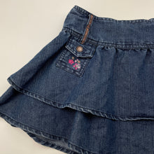 Load image into Gallery viewer, Girls Target, embroidered denim skirt, adjustable, L: 29cm, EUC, size 5,  