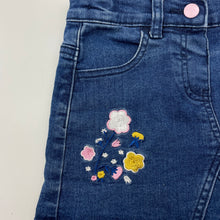 Load image into Gallery viewer, Girls Anko, embroidered stretch denim skirt, adjustable, L: 25cm, GUC, size 5,  