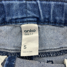 Load image into Gallery viewer, Girls Anko, embroidered stretch denim skirt, adjustable, L: 25cm, GUC, size 5,  