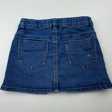 Load image into Gallery viewer, Girls Anko, embroidered stretch denim skirt, adjustable, L: 25cm, GUC, size 5,  