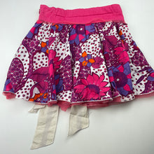 Load image into Gallery viewer, Girls Cotton On, lightweight floral cotton skirt, adjustable, L: 31cm, GUC, size 5-6,  