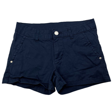 Girls B Collection, navy stretch cotton shorts, W: 32cm across, EUC, size 10,  