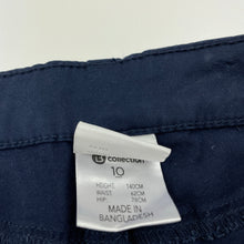 Load image into Gallery viewer, Girls B Collection, navy stretch cotton shorts, W: 32cm across, EUC, size 10,  
