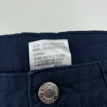 Load image into Gallery viewer, Girls B Collection, navy stretch cotton shorts, W: 32cm across, EUC, size 10,  
