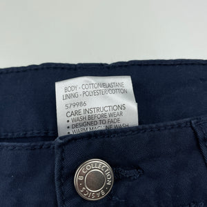 Girls B Collection, navy stretch cotton shorts, W: 32cm across, EUC, size 10,  