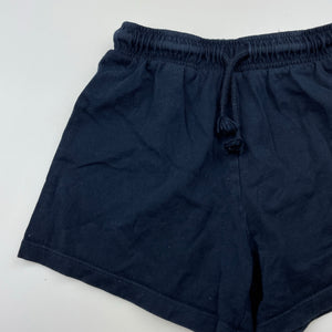 Girls Anko, navy cotton shorts, elasticated, GUC, size 6,  