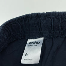 Load image into Gallery viewer, Girls Anko, navy cotton shorts, elasticated, GUC, size 6,  