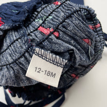 Load image into Gallery viewer, Girls navy, lightweight cotton summer dress, GUC, size 1, L: 50cm