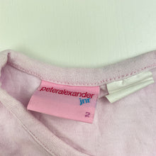 Load image into Gallery viewer, Girls Peter Alexander, pink cotton pyjama top, light marks, FUC, size 2,  