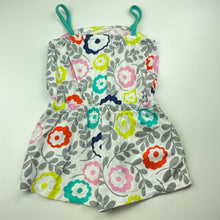 Load image into Gallery viewer, Girls Mini Boden, floral cotton summer playsuit, light mark chest, FUC, size 2-3,  