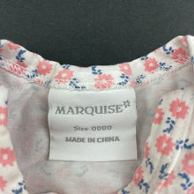 Load image into Gallery viewer, Girls Marquise, stretchy floral bodysuit / romper, EUC, size 0000,  