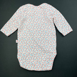 Girls Marquise, stretchy floral bodysuit / romper, EUC, size 0000,  
