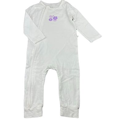 Girls Little Geen & Co, organic cotton zip romper, EUC, size 1,  
